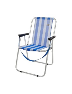 Gepolsterte Campingstuhl Colorbaby Matrose Weiß Marineblau 44 x 45 x 76 cm