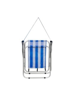 Gepolsterte Campingstuhl Colorbaby Matrose Weiß Marineblau 44 x 45 x 76 cm