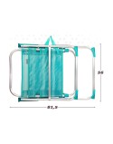 Gepolsterte Campingstuhl Colorbaby Mediterran 56 x 50 x 88 cm türkis Weiß
