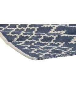 Alfombra DKD Home Decor Azul Blanco Árabe (120 x 180 x 1 cm)