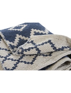Alfombra DKD Home Decor Azul Blanco Árabe (120 x 180 x 1 cm)