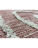 Teppich DKD Home Decor Rosa Terrakotta Weiß Randbereich Urban (120 x 180 x 1 cm)