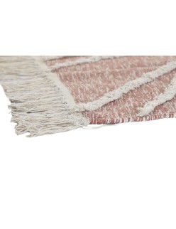 Alfombra DKD Home Decor Rosa Terracota Blanco Flecos Urbano (160 x 230 x 1 cm)