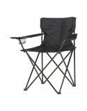 Gepolsterte Campingstuhl Schwarz 80 x 83,5 x 51 cm