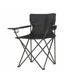 Gepolsterte Campingstuhl Schwarz 80 x 83,5 x 51 cm