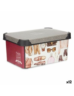 Scatola portaoggetti Kipit STYLE BOX-5L-3 Plastica Vintage 5 L 19 x 13,5 x 29 cm (12 Unità)