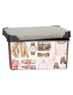 Scatola portaoggetti Kipit STYLE BOX-5L-3 Plastica Vintage 5 L 19 x 13,5 x 29 cm (12 Unità)