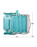 Gepolsterte Campingstuhl Colorbaby Mediterran Weiß türkis 48 x 45,5 x 84 cm