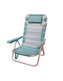 Gepolsterte Campingstuhl Colorbaby Mediterran Weiß türkis 48 x 45,5 x 84 cm