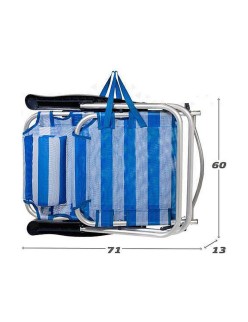 Gepolsterte Campingstuhl Colorbaby Matrose 48 x 48,5 x 84 cm Weiß Marineblau