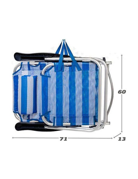 Gepolsterte Campingstuhl Colorbaby Matrose 48 x 48,5 x 84 cm Weiß Marineblau