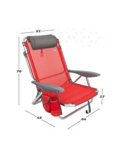 Silla de Playa Colorbaby 51 x 45 x 76 cm Rojo