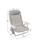 Strandstuhl Colorbaby Grau 51 x 45 x 76 cm