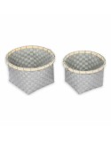 Conjunto de Cestas Confortime Plástico 2 Peças 26 x 26 x 17 cm Redonda