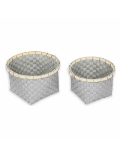 Set di Cestini Confortime Plastica 2 Pezzi 26 x 26 x 17 cm Rotonda