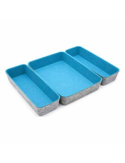 Juego de Cestas Confortime Fieltro 3 Piezas 28 x 20,5 x 5,3 cm