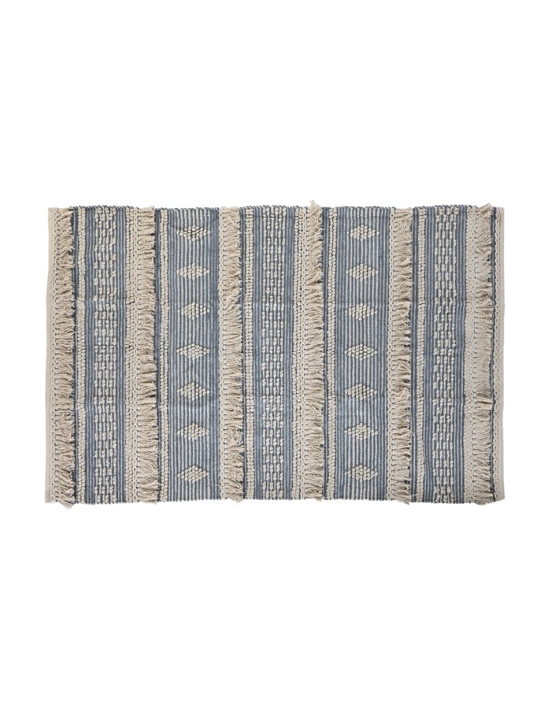 Alfombra DKD Home Decor 180 x 120 x 2 cm Azul Algodón Blanco Boho