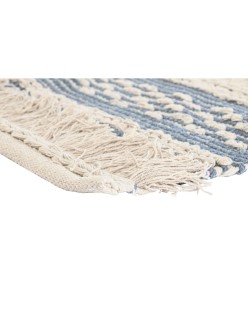 Alfombra DKD Home Decor 180 x 120 x 2 cm Azul Algodón Blanco Boho
