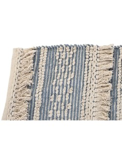 Alfombra DKD Home Decor 180 x 120 x 2 cm Azul Algodón Blanco Boho