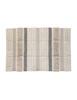 Tapis DKD Home Decor 180 x 120 x 1 cm Noir Beige Coton Boho