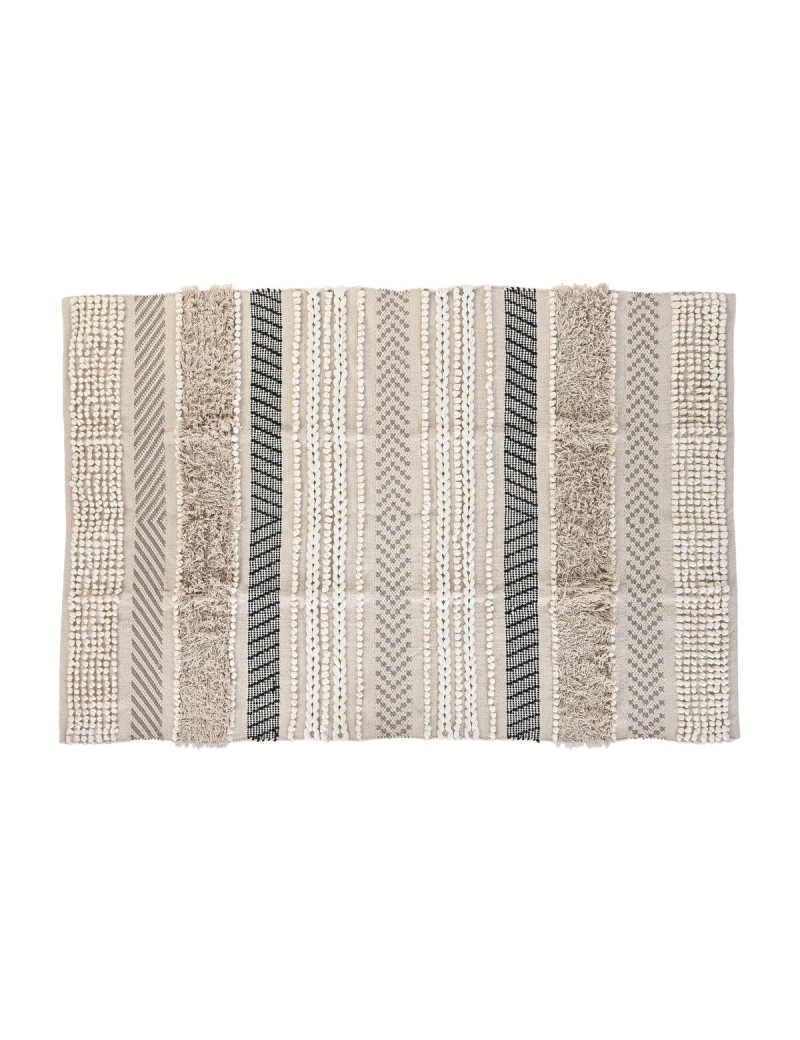 Alfombra DKD Home Decor 180 x 120 x 1 cm Negro Beige Algodón Boho