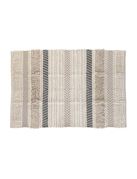 Alfombra DKD Home Decor 180 x 120 x 1 cm Negro Beige Algodón Boho Alfombra DKD Home Decor 180 x 120 x 1 cm Negro Beige Algodón Boho