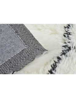 Alfombra DKD Home Decor 120 x 180 x 5 cm Poliéster Blanco Rombos