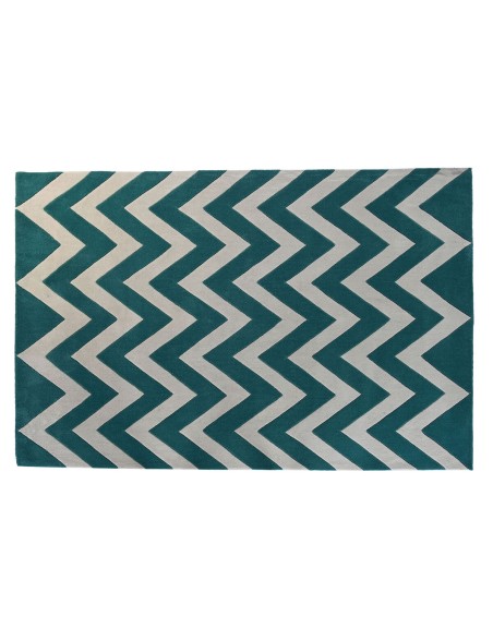 Alfombra DKD Home Decor 160 x 230 x 2 cm Poliéster Zig-zag Bicolor Alfombra DKD Home Decor 160 x 230 x 2 cm Poliéster Zig-zag Bicolor
