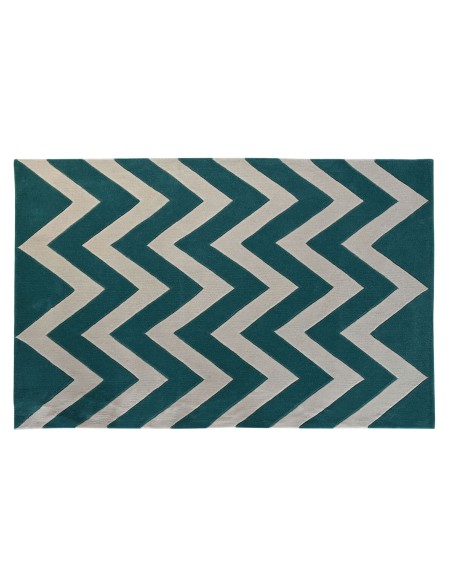 Alfombra DKD Home Decor Poliéster Zig-zag Bicolor 120 x 180 x 2 cm Alfombra DKD Home Decor Poliéster Zig-zag Bicolor 120 x 180 x 2 cm