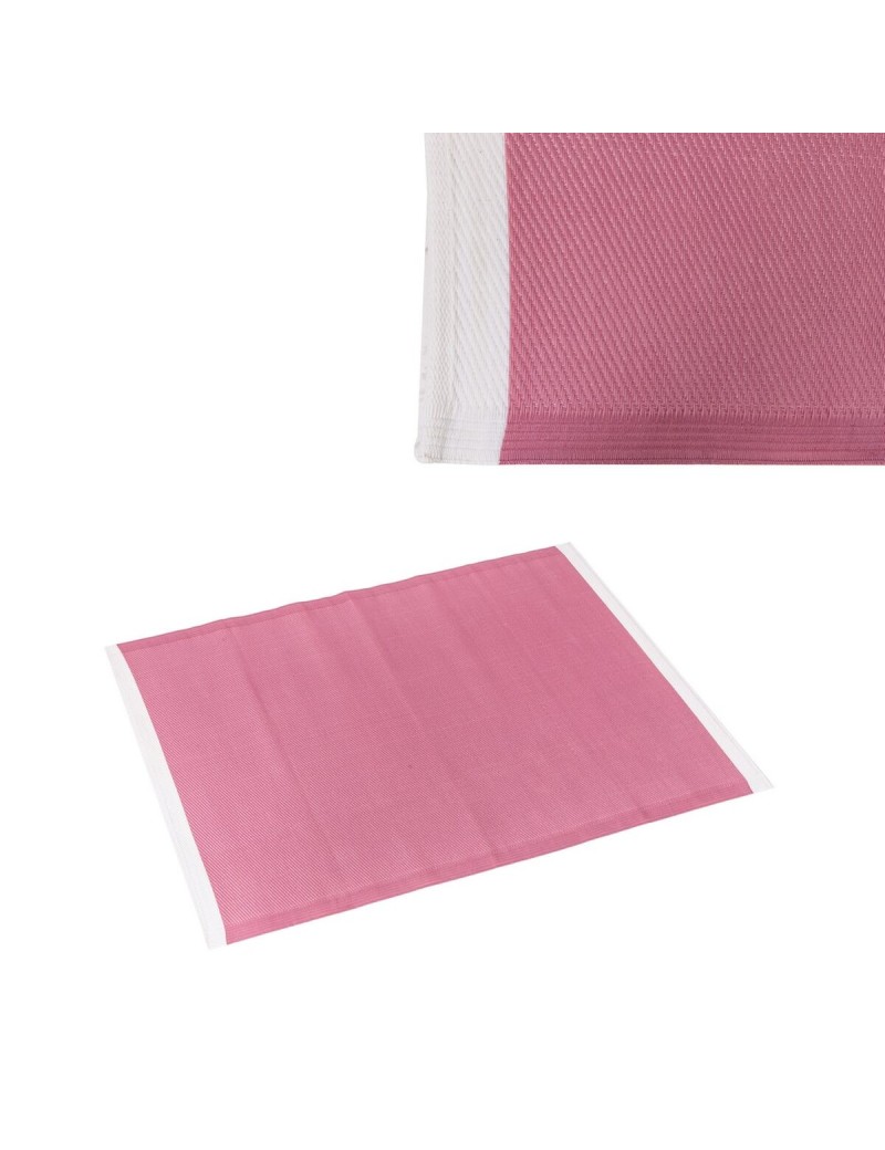 Alfombra de Exterior Andros Rosa Blanco Polipropileno