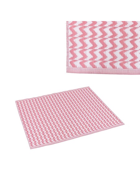 Tapis d’extérieur Naxos Rose Blanc polypropylène Tapis d’extérieur Naxos Rose Blanc polypropylène