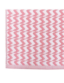 Alfombra de Exterior Naxos Rosa Blanco Polipropileno