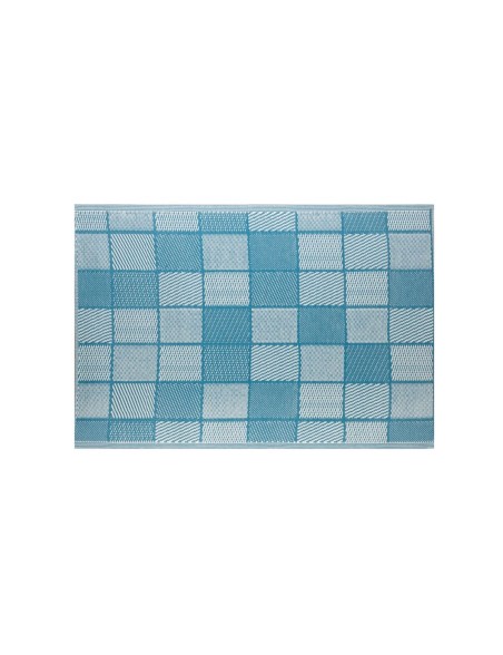 Alfombra de Exterior Meis Azul Blanco Polipropileno Alfombra de Exterior Meis Azul Blanco Polipropileno