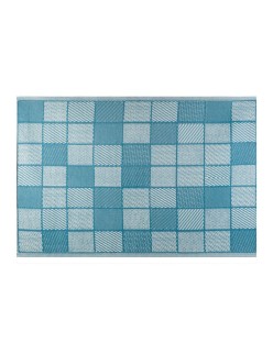Alfombra de Exterior Meis 160 x 230 x 0,5 cm Azul Blanco Polipropileno