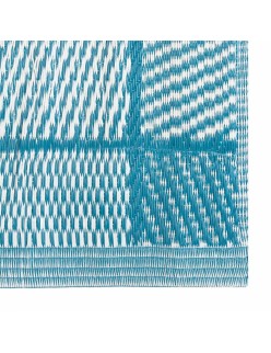 Alfombra de Exterior Meis 160 x 230 x 0,5 cm Azul Blanco Polipropileno