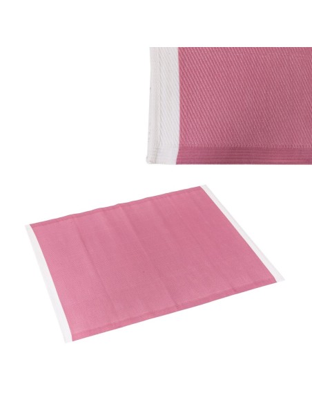 Alfombra de Exterior Andros Rosa Blanco Polipropileno Alfombra de Exterior Andros Rosa Blanco Polipropileno