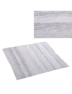 Alfombra de Exterior Goa 160 x 230 x 0,5 cm PET Blanco/Gris