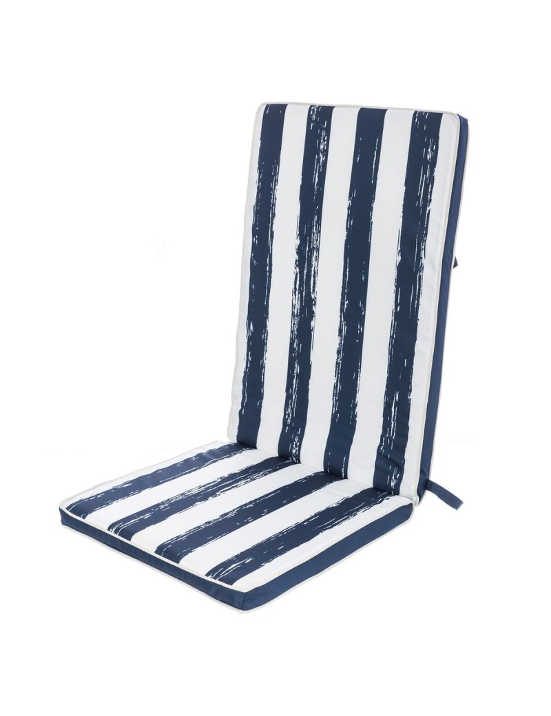 Cuscino per sedie 123 x 48 x 4 cm Azzurro