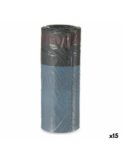 Sacs à ordures Citrique Fermeture automatique Gris Polyéthylène 30 L 15 Unités
