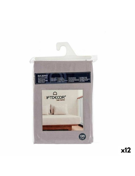 Lenzuolo con angoli 135 cm Antracite (12 Unità)