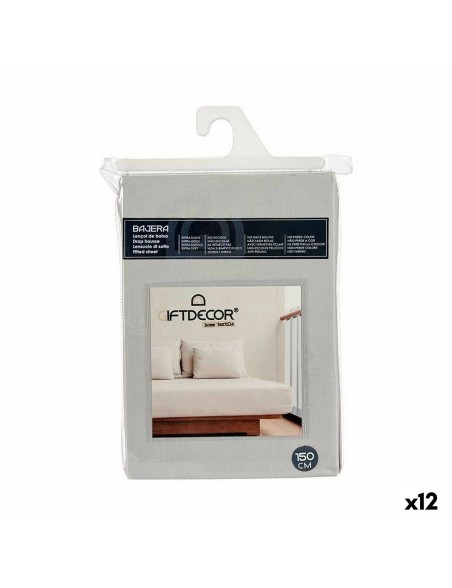 Fitted sheet 150 cm Grey (12 Units)