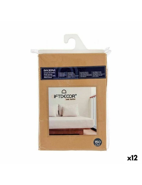 Lenzuolo con angoli 150 cm Beige (12 Unità)
