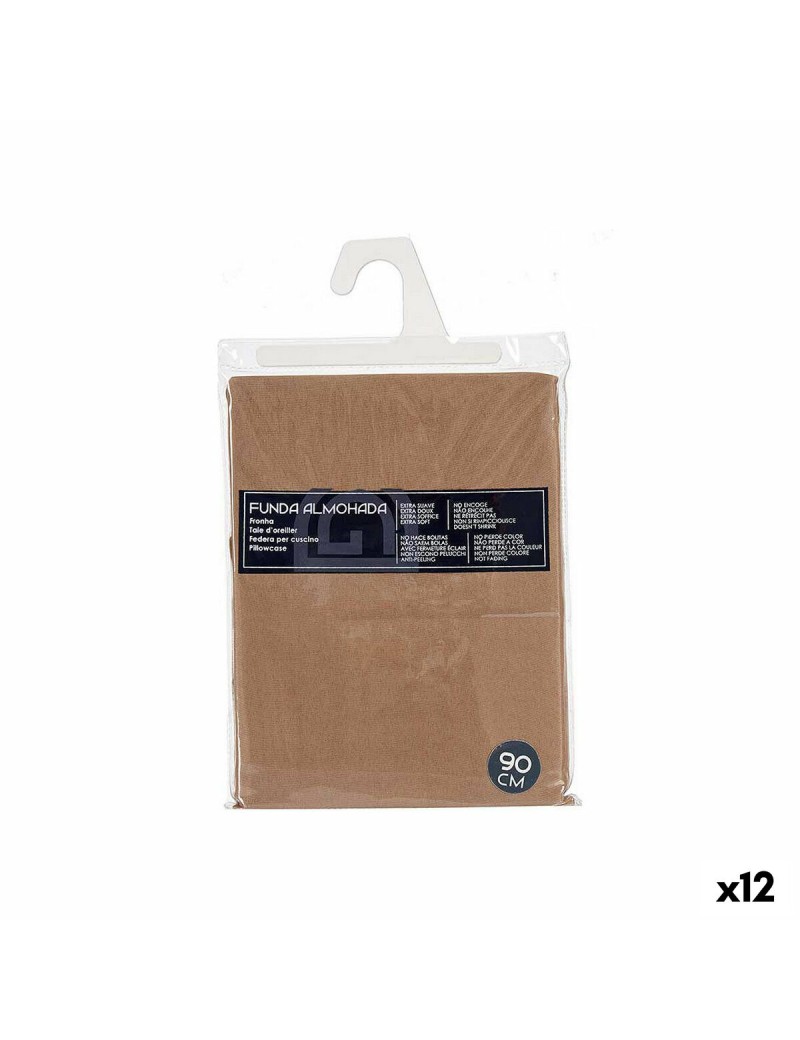 Funda de almohada 45 x 0,3 x 90 cm Marrón (12 Unidades)
