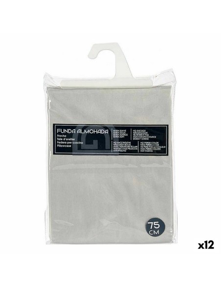 Funda de almohada 45 x 0,2 x 70 cm Gris (12 Unidades) Funda de almohada 45 x 0,2 x 70 cm Gris (12 Unidades)