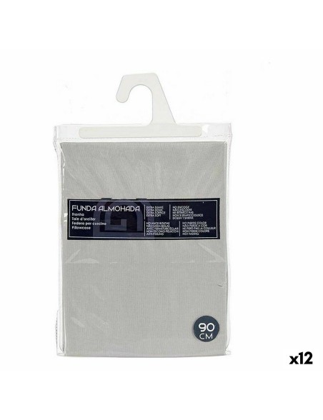 Funda de almohada 45 x 0,3 x 90 cm Gris (12 Unidades) Funda de almohada 45 x 0,3 x 90 cm Gris (12 Unidades)