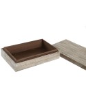 Scatola-Portagioie DKD Home Decor 20,5 x 13 x 5,5 cm Crema Osso Resina