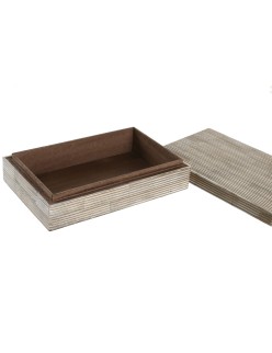 Scatola-Portagioie DKD Home Decor 20,5 x 13 x 5,5 cm Crema Osso Resina