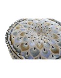 Puff DKD Home Decor Azul Beige 60 x 60 x 27 cm