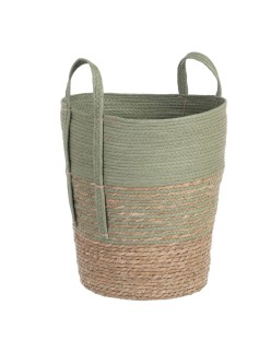 Set of Baskets 42 x 42 x 48 cm Mint Natural Fibre (3 Pieces)