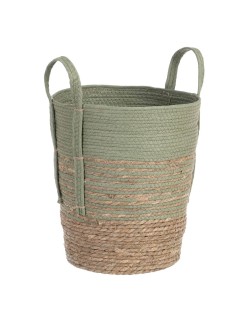 Set di Cesti 42 x 42 x 48 cm Menta Fibra naturale (3 Pezzi)